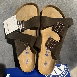 Birkenstock Men’s Arizona Sandals Soft Footbed Mocha Size 43EU 10 US Birkenstock Men main image 2